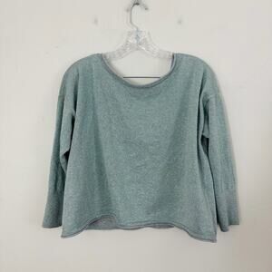 Victorias Secret Green Oversized Cropped Knit Sweater Women’s Size S